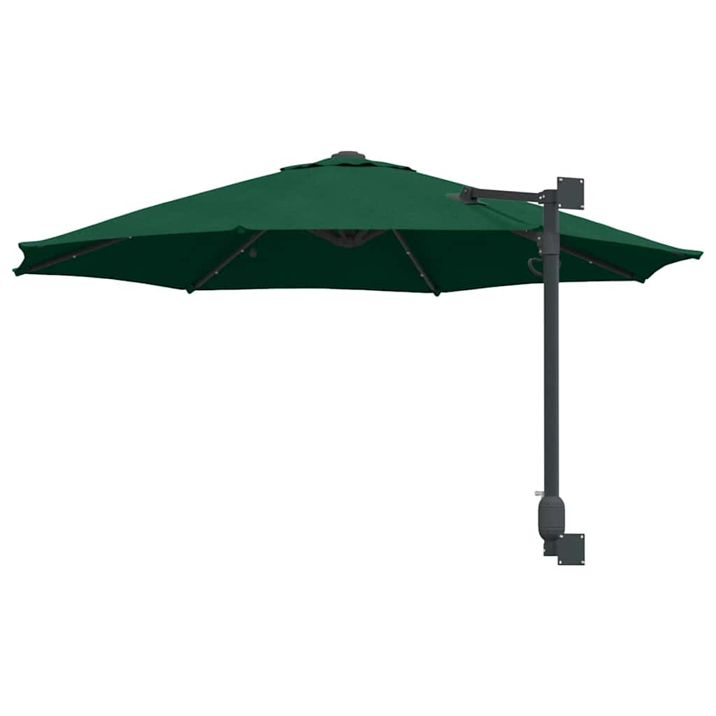 vidaXL Garden Parasol Green 248 x 248 x 148 cm Polyester and Steel