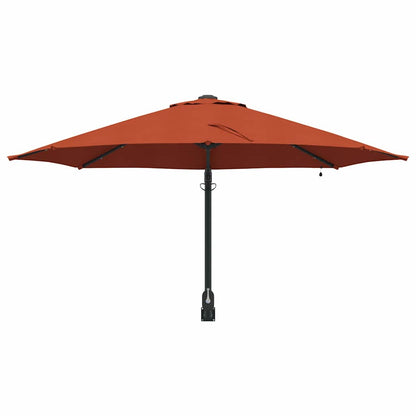 vidaXL Garden Parasol Manual Terracotta 248 x 248 x 148 cm