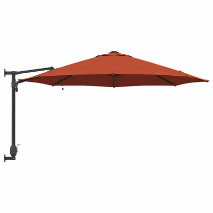 vidaXL Garden Parasol Manual Terracotta 248 x 248 x 148 cm