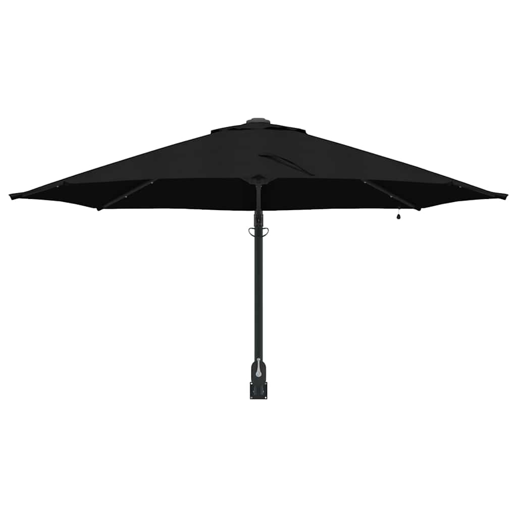 vidaXL Garden Parasol Black 248 x 248 x 148 cm Polyester and Steel