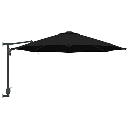 vidaXL Garden Parasol Black 248 x 248 x 148 cm Polyester and Steel