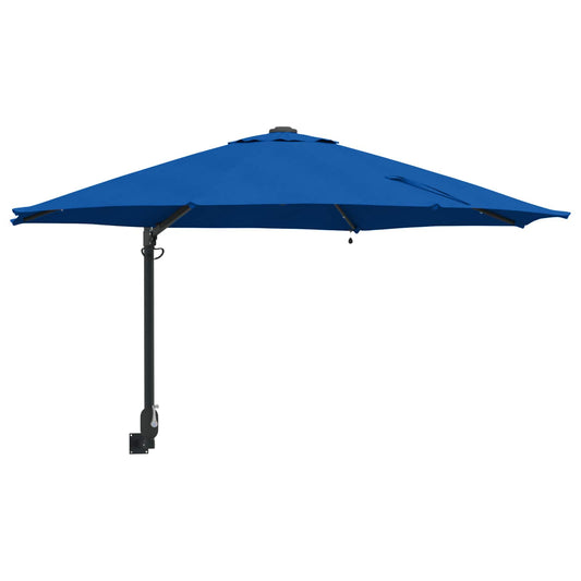 vidaXL Garden Parasol 248 x 248 x 148 cm Polyester and Steel Azurblau