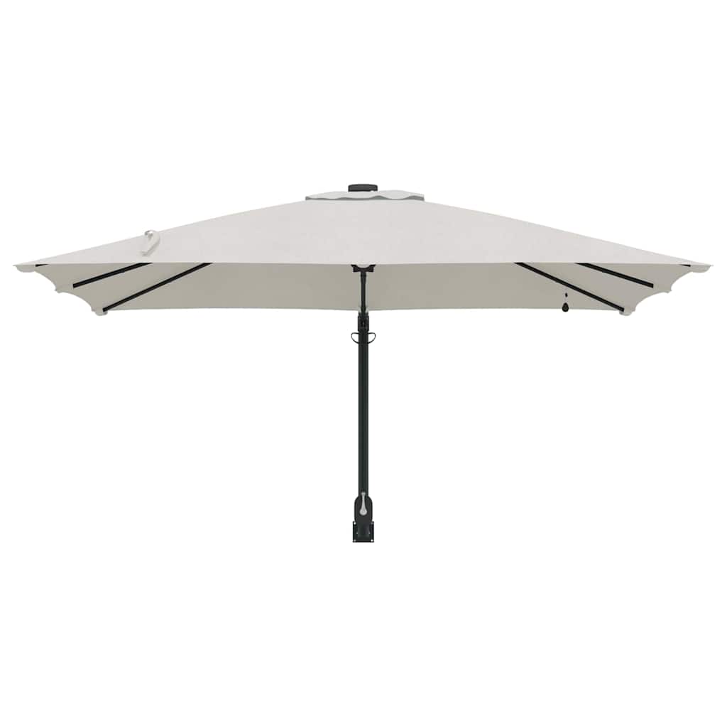 vidaXL Garden Parasol Sand 248.5 x 247.5 x 160 cm Polyester and Steel