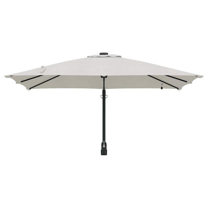 vidaXL Garden Parasol Sand 248.5 x 247.5 x 160 cm Polyester and Steel