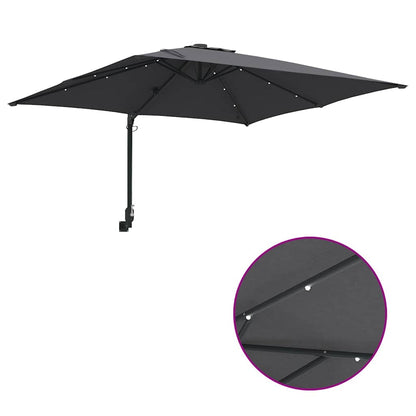 vidaXL Garden Parasol Anthracite 248.5 x 247.5 x 160 cm