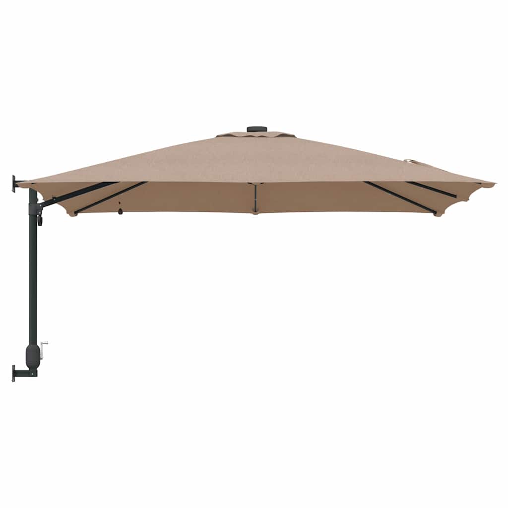 vidaXL Garden Parasol Taupe 248.5 x 247.5 x 160 cm Polyester and Steel