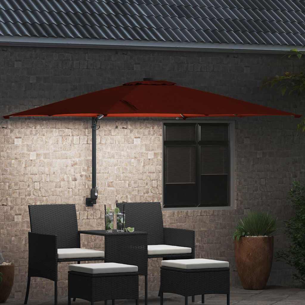 vidaXL Garden Parasol Terracotta 248.5 x 247.5 x 160 cm