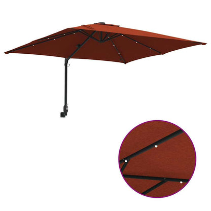 vidaXL Garden Parasol Terracotta 248.5 x 247.5 x 160 cm