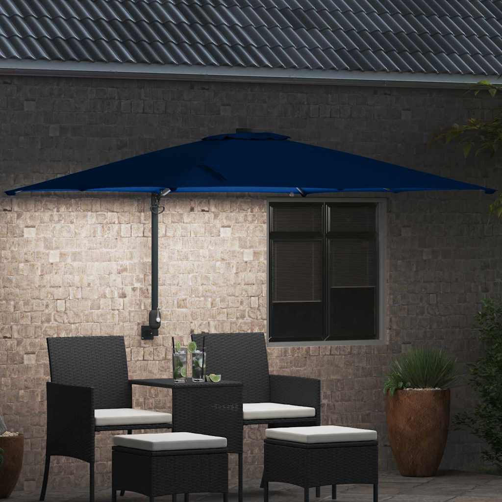 vidaXL Garden Parasol 248.5 x 247.5 x 160 cm Polyester and Steel