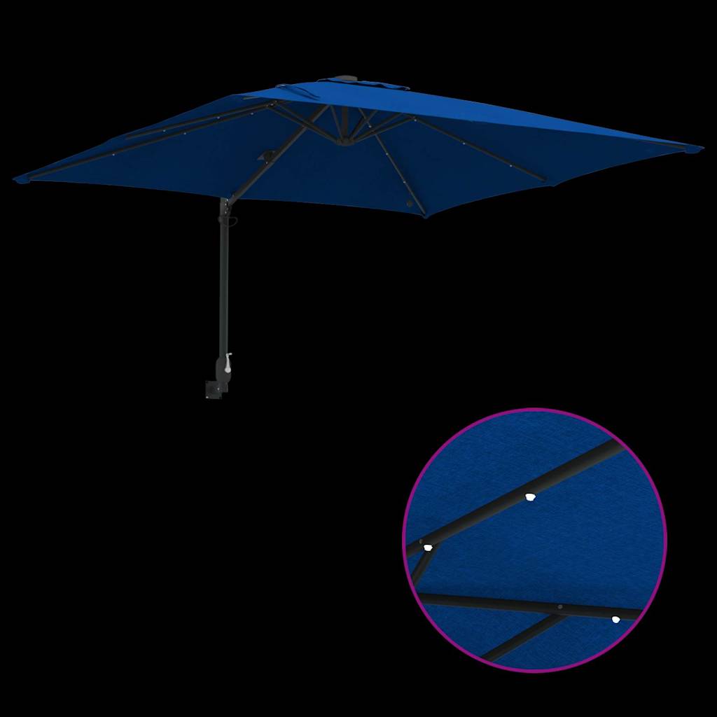 vidaXL Garden Parasol 248.5 x 247.5 x 160 cm Polyester and Steel