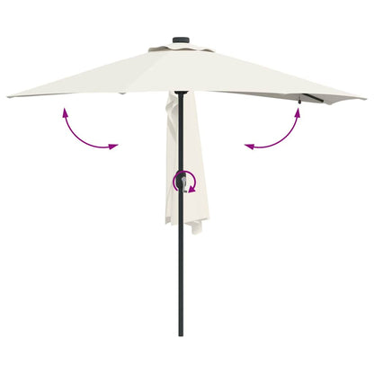 vidaXL Garden Parasol Sand 294 x 150 x 223 cm Polyester and Steel