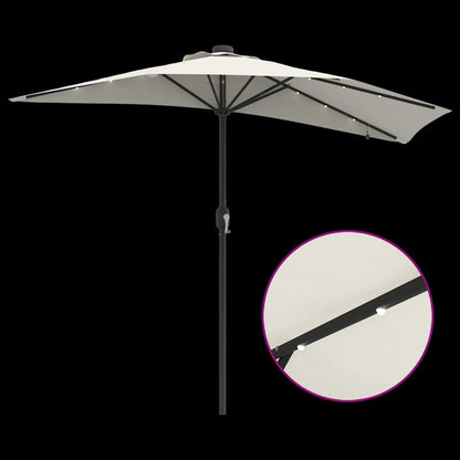 vidaXL Garden Parasol Sand 294 x 150 x 223 cm Polyester and Steel