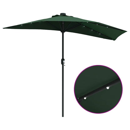 vidaXL Garden Parasol Green 294 x 150 x 223 cm Polyester and Steel