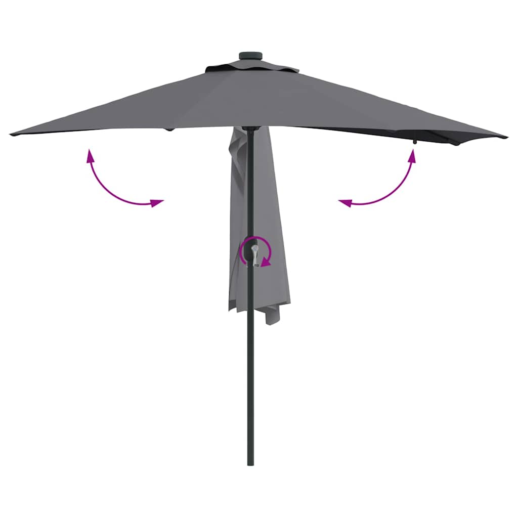 vidaXL Garden Parasol Anthracite 294 x 150 x 223 cm