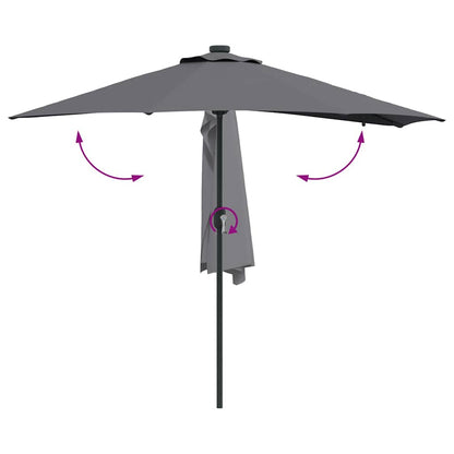 vidaXL Garden Parasol Anthracite 294 x 150 x 223 cm
