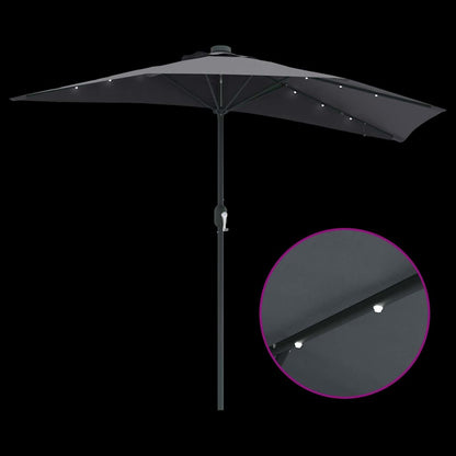 vidaXL Garden Parasol Anthracite 294 x 150 x 223 cm