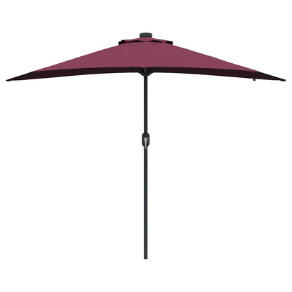 vidaXL Garden Parasol Bordeaux Red 294 x 150 x 223 cm