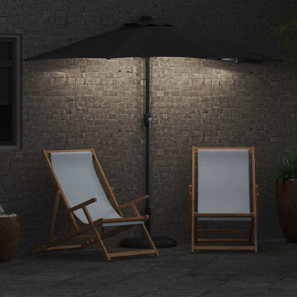 vidaXL Garden Parasol Black 294 x 150 x 223 cm Polyester and Steel