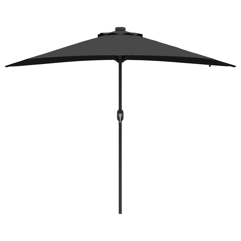 vidaXL Garden Parasol Black 294 x 150 x 223 cm Polyester and Steel