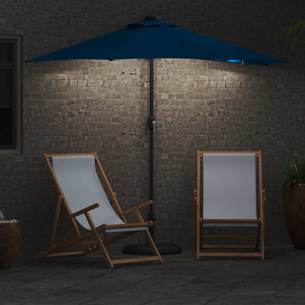 vidaXL Garden Parasol Azurblau 294 x 150 x 223 cm Polyester and Steel