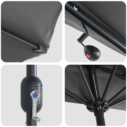 vidaXL Garden Parasol Anthracite 294 x 150 x 224 cm