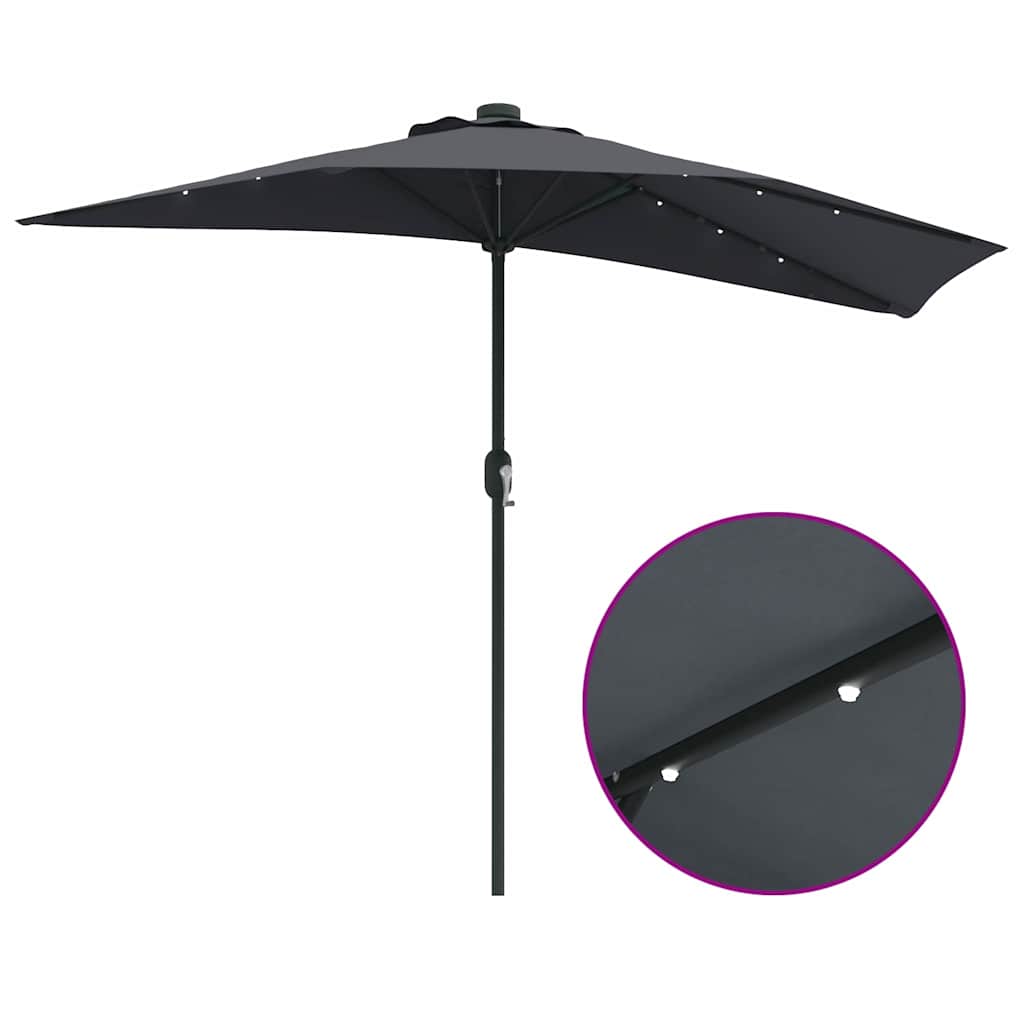 vidaXL Garden Parasol Anthracite 294 x 150 x 224 cm
