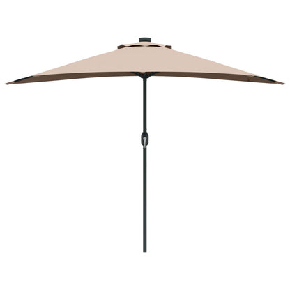 vidaXL Garden Parasol Taupe 294 x 150 x 224 cm Polyester and Steel