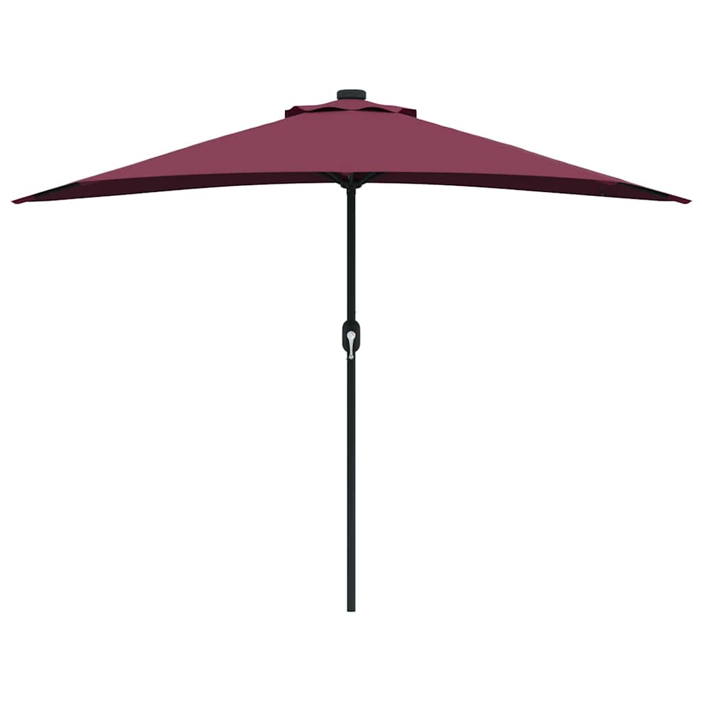 vidaXL Garden Parasol Bordeaux Red 294 x 150 x 224 cm