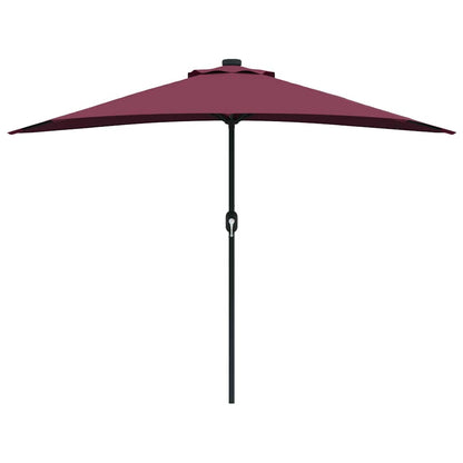 vidaXL Garden Parasol Bordeaux Red 294 x 150 x 224 cm