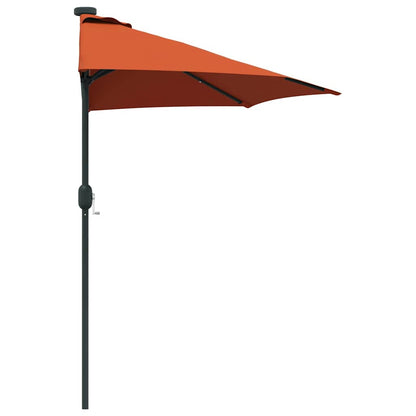 vidaXL Garden Parasol Terracotta 294 x 150 x 224 cm