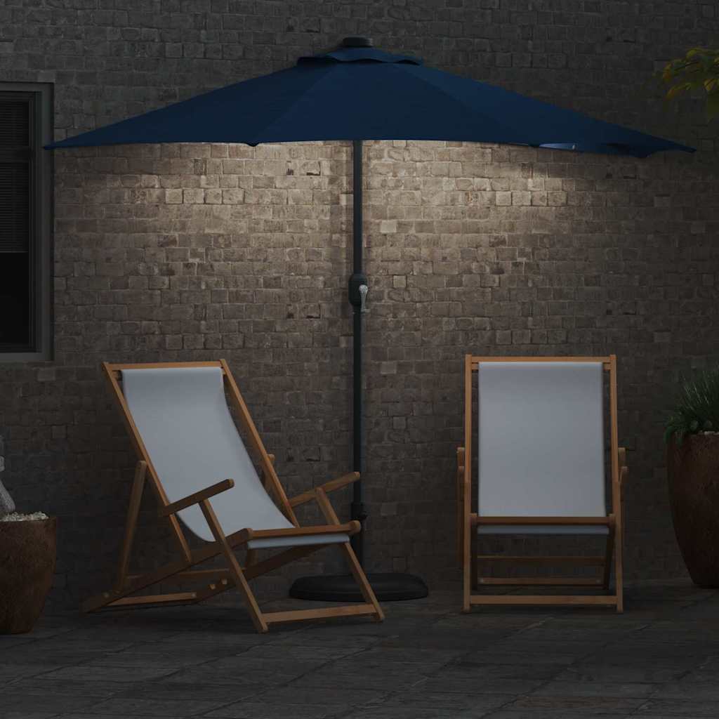 vidaXL Garden Parasol Azurblau 294 x 150 x 224 cm Polyester and Steel
