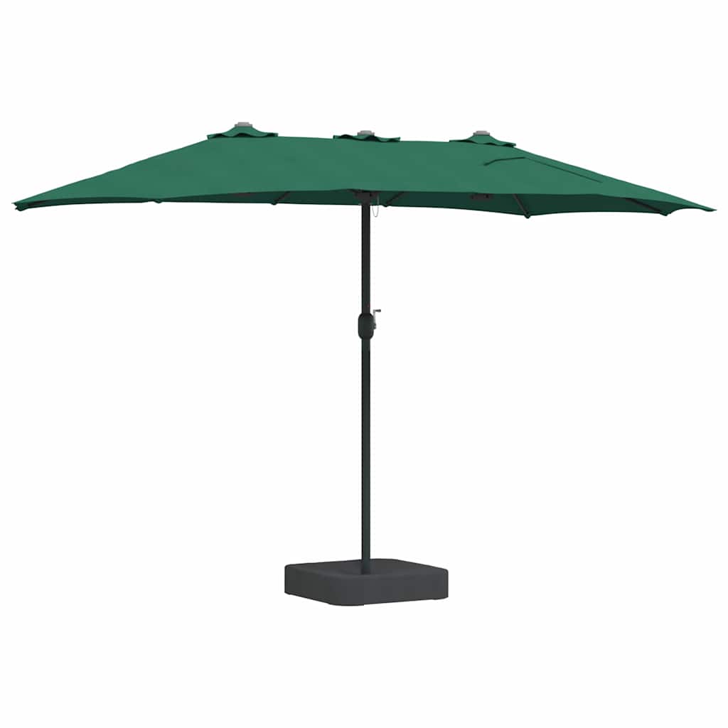vidaXL Garden Parasol Green 385 x 209 x 244 cm Polyester and Steel