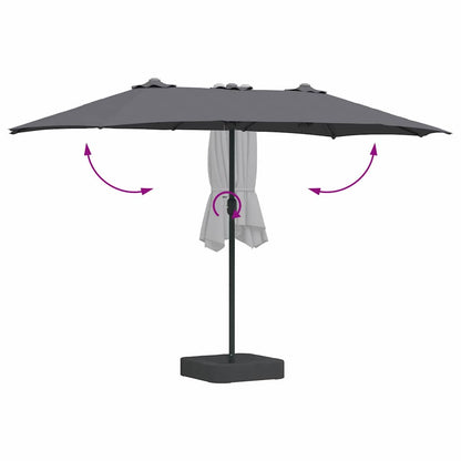 vidaXL Garden Parasol Anthracite 385 x 209 x 244 cm