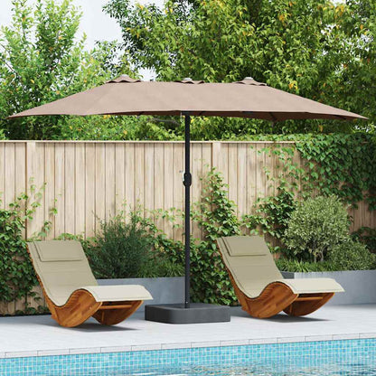 vidaXL Garden Parasol Taupe 385 x 209 x 244 cm Polyester and Steel