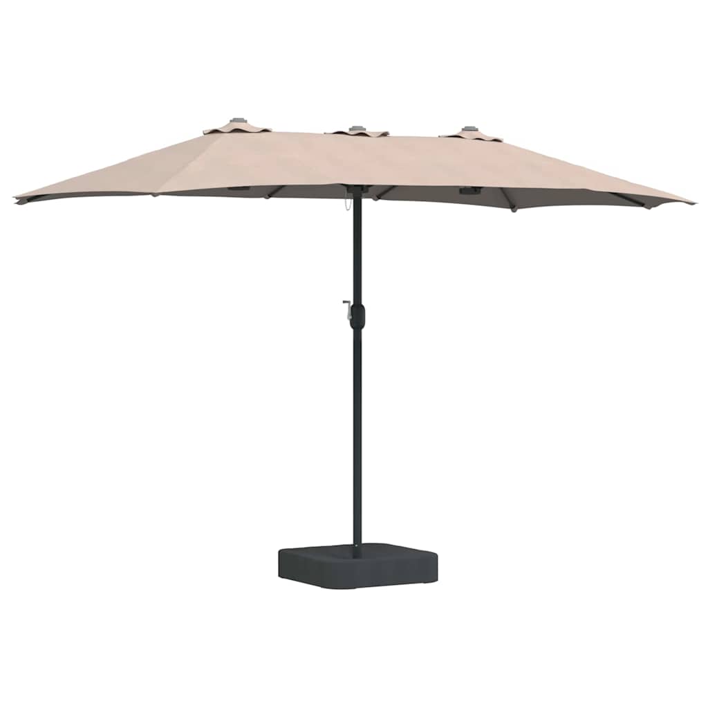 vidaXL Garden Parasol Taupe 385 x 209 x 244 cm Polyester and Steel