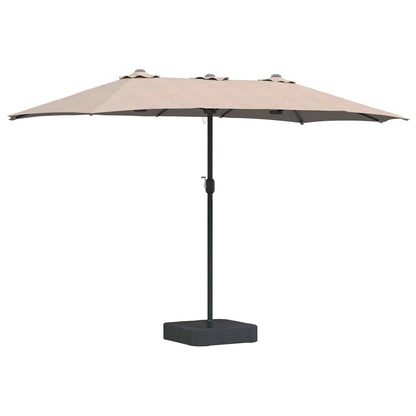 vidaXL Garden Parasol Taupe 385 x 209 x 244 cm Polyester and Steel