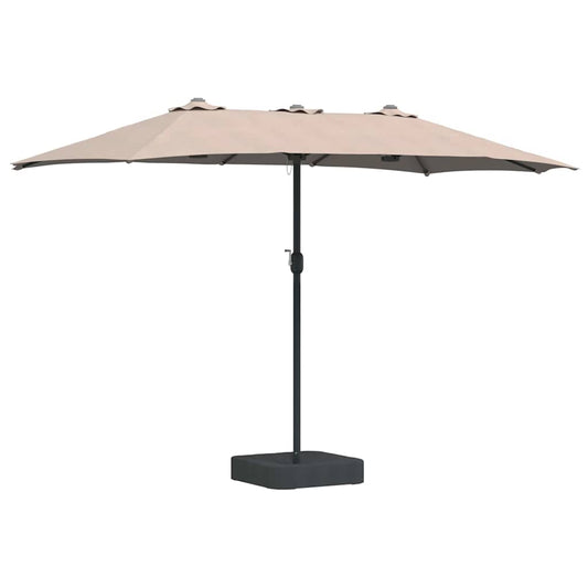 vidaXL Garden Parasol Taupe 385 x 209 x 244 cm Polyester and Steel
