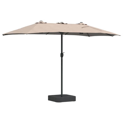 vidaXL Garden Parasol Taupe 385 x 209 x 244 cm Polyester and Steel
