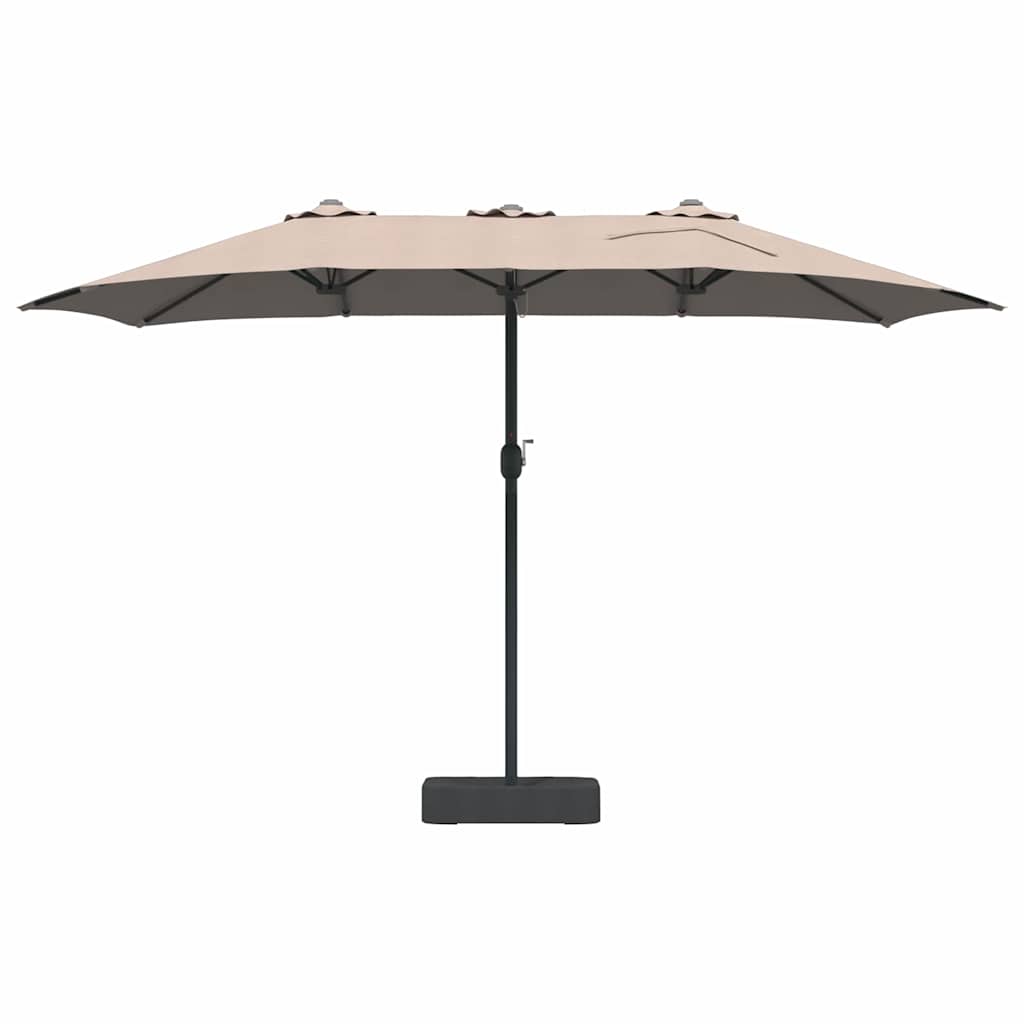 vidaXL Garden Parasol Taupe 385 x 209 x 244 cm Polyester and Steel
