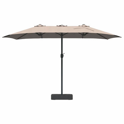 vidaXL Garden Parasol Taupe 385 x 209 x 244 cm Polyester and Steel