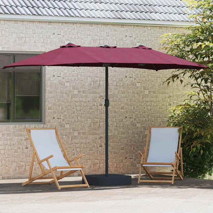 vidaXL Garden Parasol Bordeaux Red 385 x 209 x 244 cm
