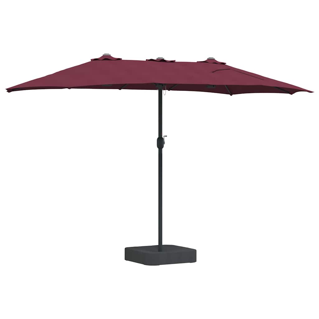vidaXL Garden Parasol Bordeaux Red 385 x 209 x 244 cm