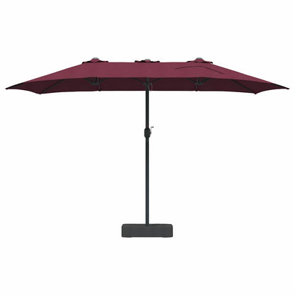 vidaXL Garden Parasol Bordeaux Red 385 x 209 x 244 cm