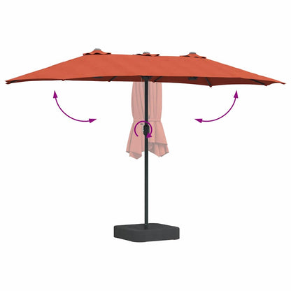 vidaXL Garden Parasol Terracotta 385 x 209 x 244 cm