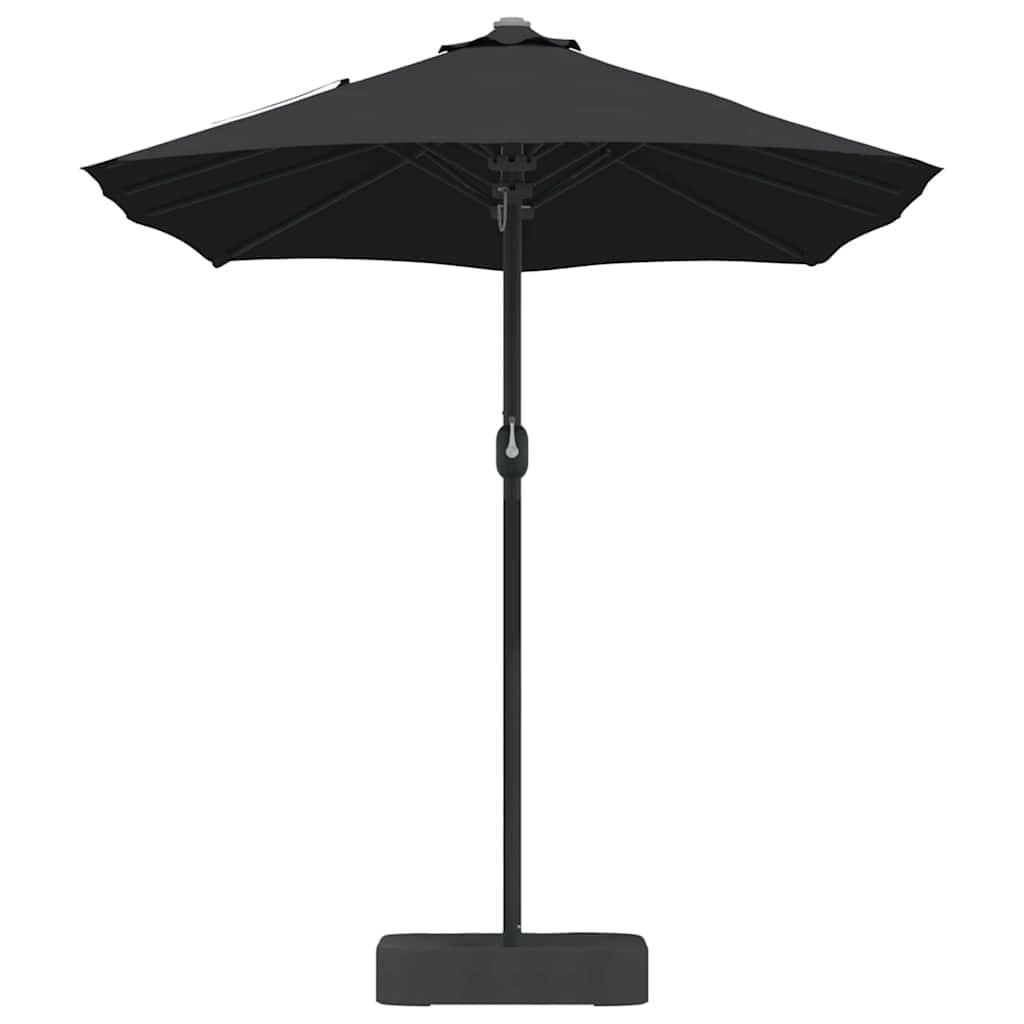 vidaXL Garden Parasol Black 385 x 209 x 244 cm Polyester and Steel