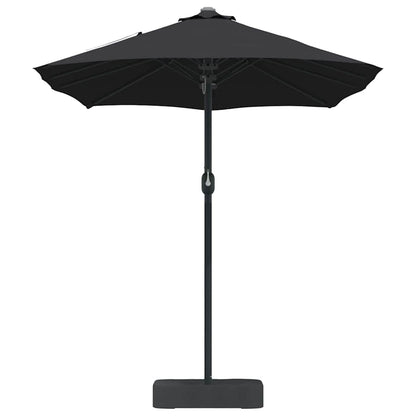 vidaXL Garden Parasol Black 385 x 209 x 244 cm Polyester and Steel