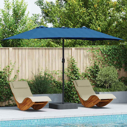 vidaXL Garden Parasol 385 x 209 x 244 cm Polyester and Steel Azurblau
