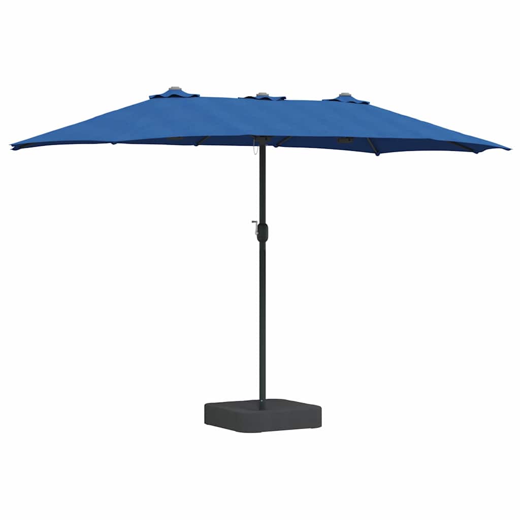vidaXL Garden Parasol 385 x 209 x 244 cm Polyester and Steel Azurblau