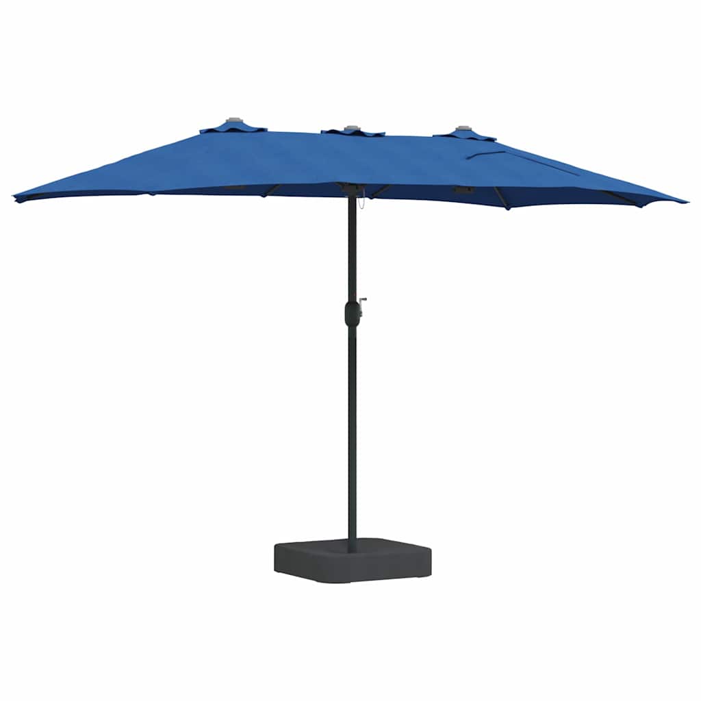vidaXL Garden Parasol 385 x 209 x 244 cm Polyester and Steel Azurblau