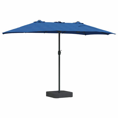 vidaXL Garden Parasol 385 x 209 x 244 cm Polyester and Steel Azurblau